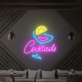 Cocktails Neon Sign Bar Neon Sign Wall Art - VN03 - Customneonstudio