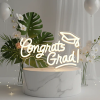 Congrats Grad Neon Sign for Graduation Party Decor