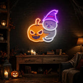Dog And Pumpkin LED Neon Sign Light Pop Art