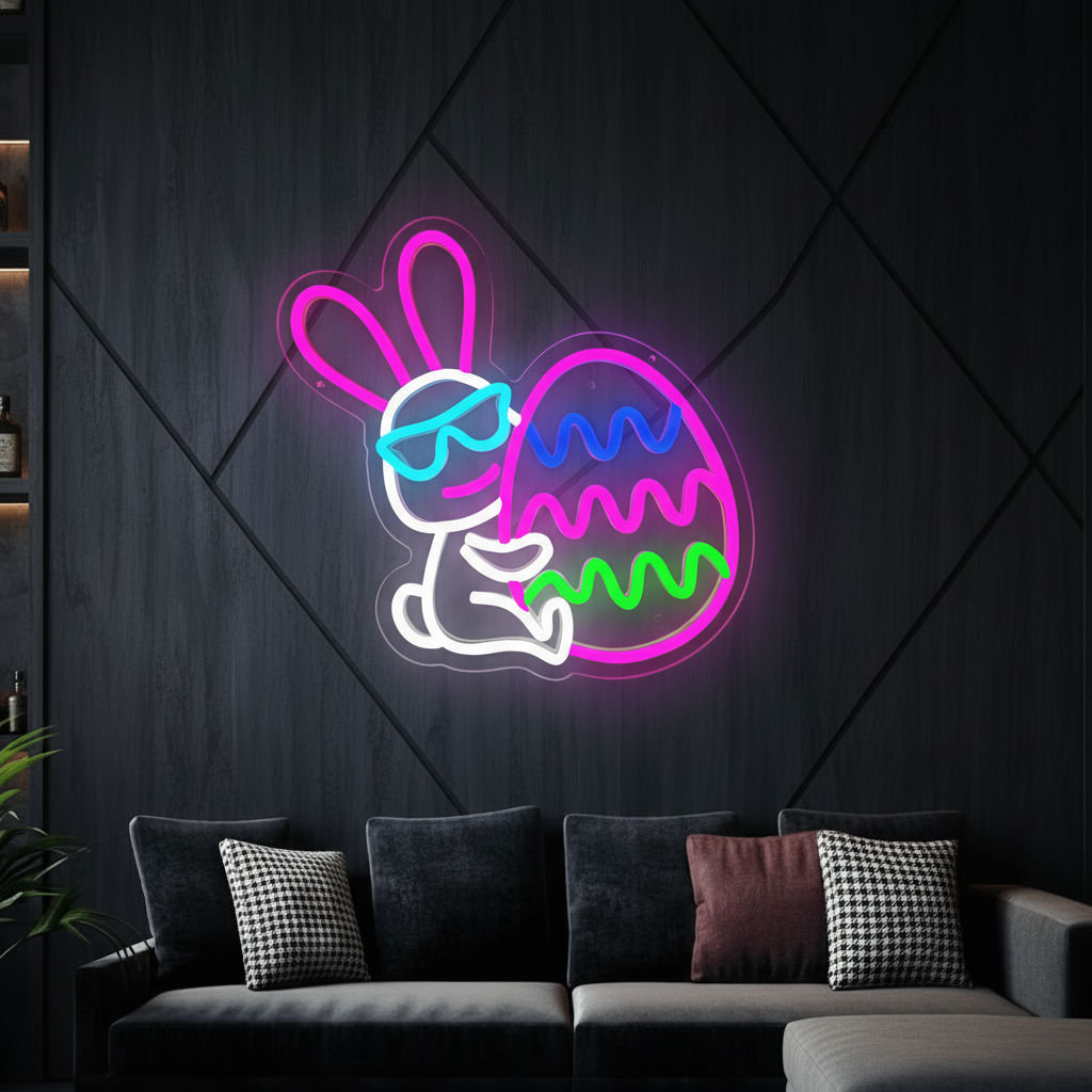 Happy Easter Led Neon Sign Room Decor Sign - VN03 - Customneonstudio