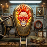 Fire Skull LED Neon Sign Light Pop Art