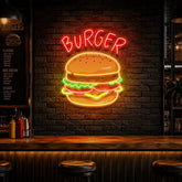 Hamburger Led Neon Acrylic Artwork