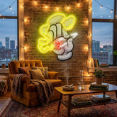 Hand Smoke Artwork Led Neon Sign Light