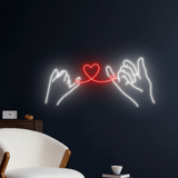 Couple Hand&Heart Lover Neon Sign Room Wall Art Decor