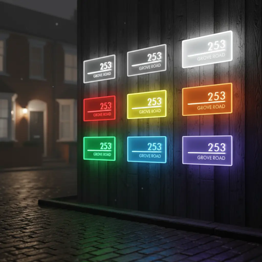 Custom Led Address Number Sign House Sign Light Box
