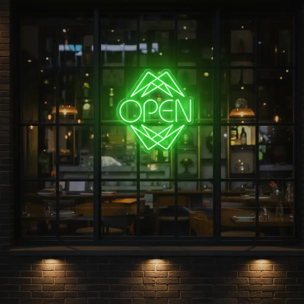 Neon LED Open Sign for Business Shop Decor