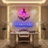 Manicure Artwork Led Neon Sign Light, Nail Salon Decoration