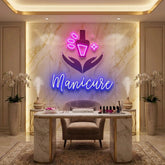 Manicure Artwork Led Neon Sign Light, Nail Salon Decoration