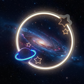 Planet Mirror Neon Sign for Kids Room Locker Room Bedroom Decor