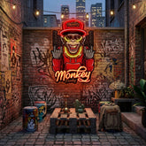 Monkey Gold Chain LED Neon Sign Light Pop Art