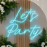 Let's Party Neon Sign for Party Event Decor - VN03 - Customneonstudio