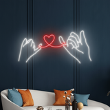 Couple Hand&Heart Lover Neon Sign Room Wall Art Decor