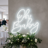 Oh Baby Neon Sign for Party Decoration
