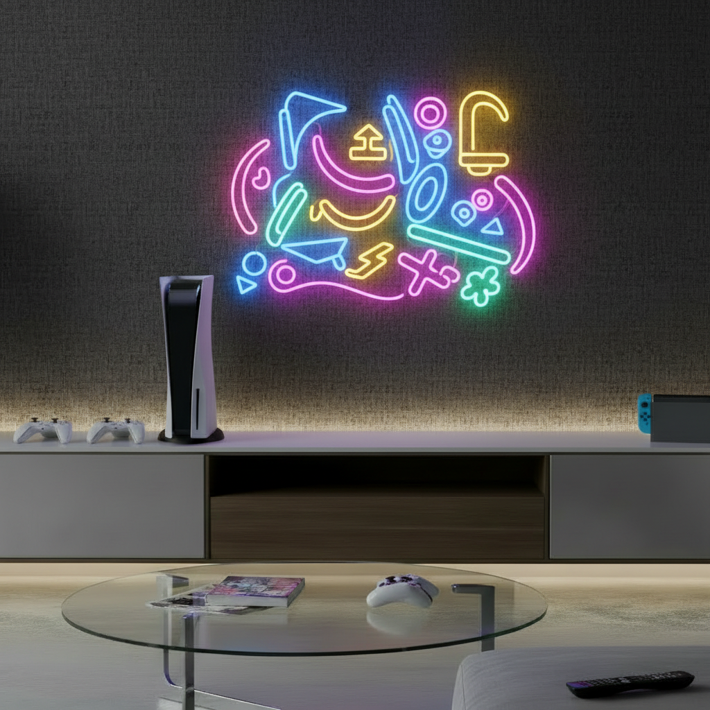 Game Night Neon Sign - VN03 - Customneonstudio