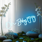 Oh Baby Neon Sign Custom Baby Shower Sign