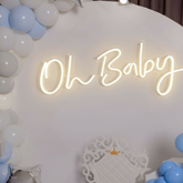 Oh Baby Neon Sign for Baby Shower Party Decor