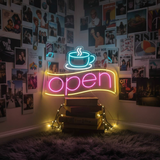 Coffee&Open Led Neon Sign for Shop Decor - VN03 - Customneonstudio