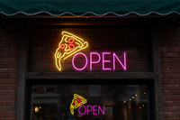 Open Pizza Led Neon Sign Restaurant Wall Decor Sign