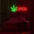 Open Neon Sign Weed Neon Sign Wall Decor Art
