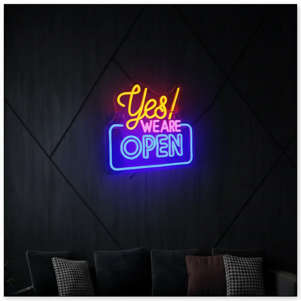 Yes Open Neon Sign Shop&Bar Open Led Sign