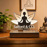 Personalized lotus yoga studio night light SGTN046