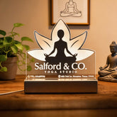 Personalized lotus yoga studio night light SGTN046