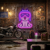 Pilot Dog LED Neon Sign Light Pop Art