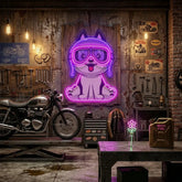 Pilot Dog LED Neon Sign Light Pop Art