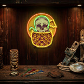 Pineapple Skull LED Neon Sign Light Pop Art