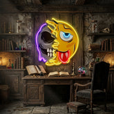 Pleh Emoji Skull LED Neon Sign Light Pop Art