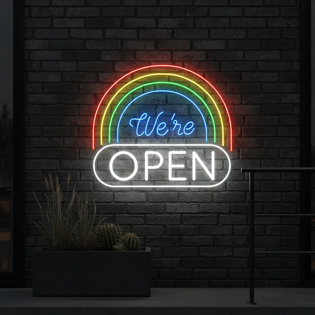 We Are Open LED Neon Sign Shop Decor Neon Sign