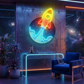 Rocket Artwork Led Neon Sign Light