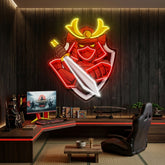 Samurai Mascot LED Neon Sign Light Pop Art