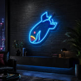 Shark Bomb LED Neon Sign Light Pop Art