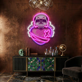 Skull Heart LED Neon Sign Light Pop Art