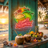 Summer Freshness Coconut LED Neon Sign Light Pop Art