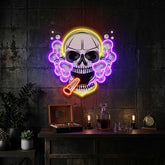 Tobacco Skull Vibe LED Neon Sign Light Pop Art