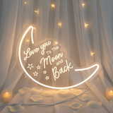 To The Moon and Back Neon Sign