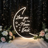 To The Moon and Back Neon Sign