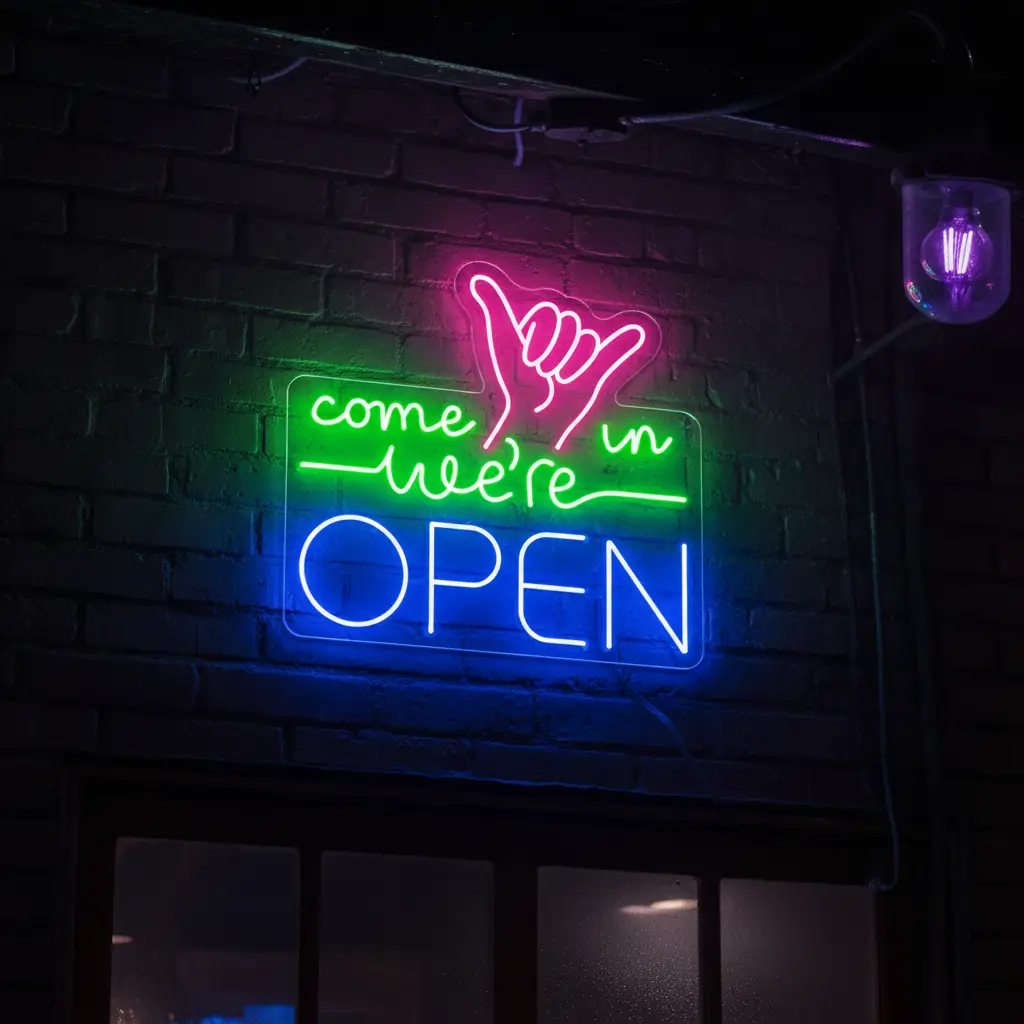 Come in We're Open Sign Bar Led Light Sign
