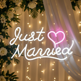 Just Married Neon Sign for Wedding Party Decor