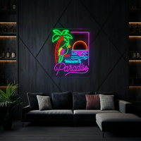 Welcome to Paradise Neon Sign Summer Party Decor Sign