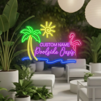 Sun Palm Flamingo Summer Neon Sign Home Party Decor Sign
