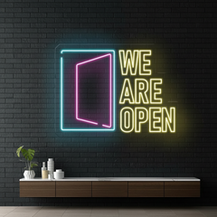 We Are Open Led Neon Sign Shop Door Decor Sign