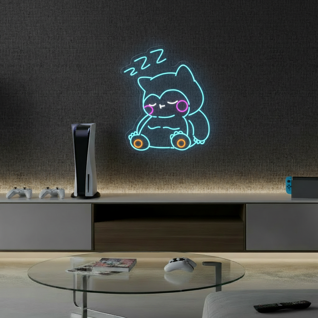 Snorlax Cartoon Led  Neon Sign Kids Room Decor - VN03 - Customneonstudio