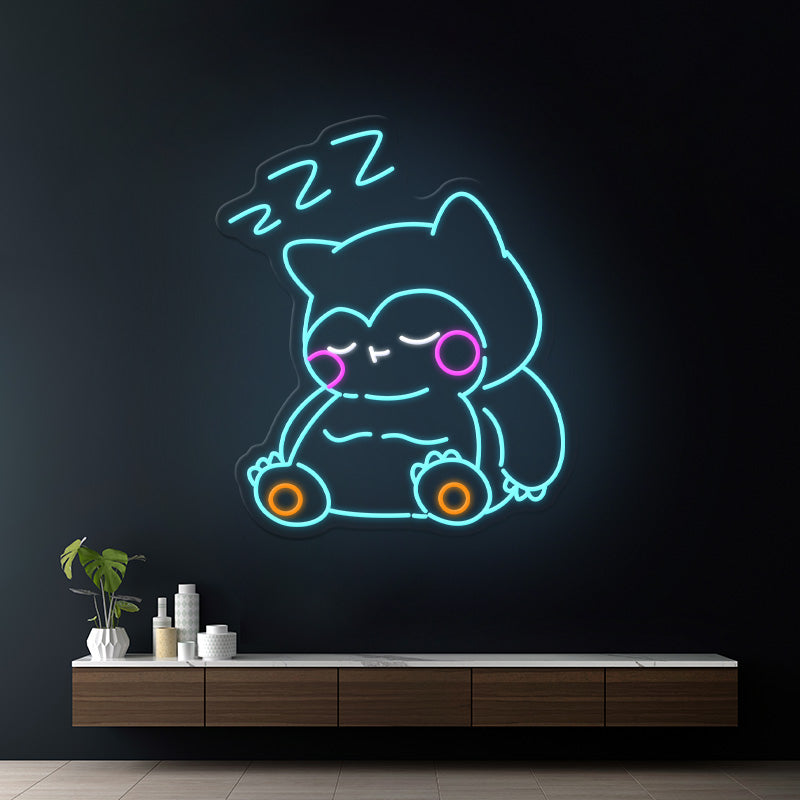 Snorlax Cartoon Led  Neon Sign Kids Room Decor - VN03 - Customneonstudio
