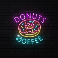 Donuts Coffee Shop Neon Sign Custom Led Sign