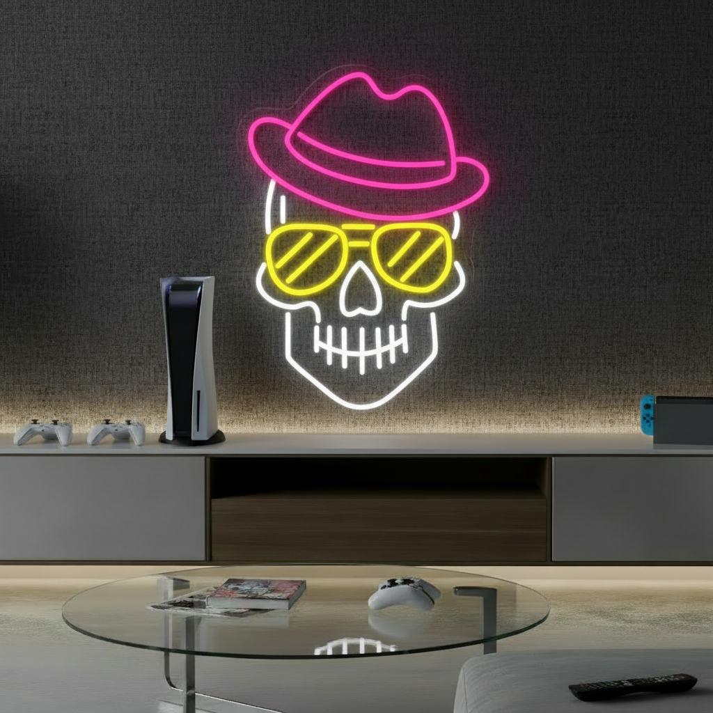Skull Neon Sign Gaming Room Decor Sign - VN03 - Customneonstudio