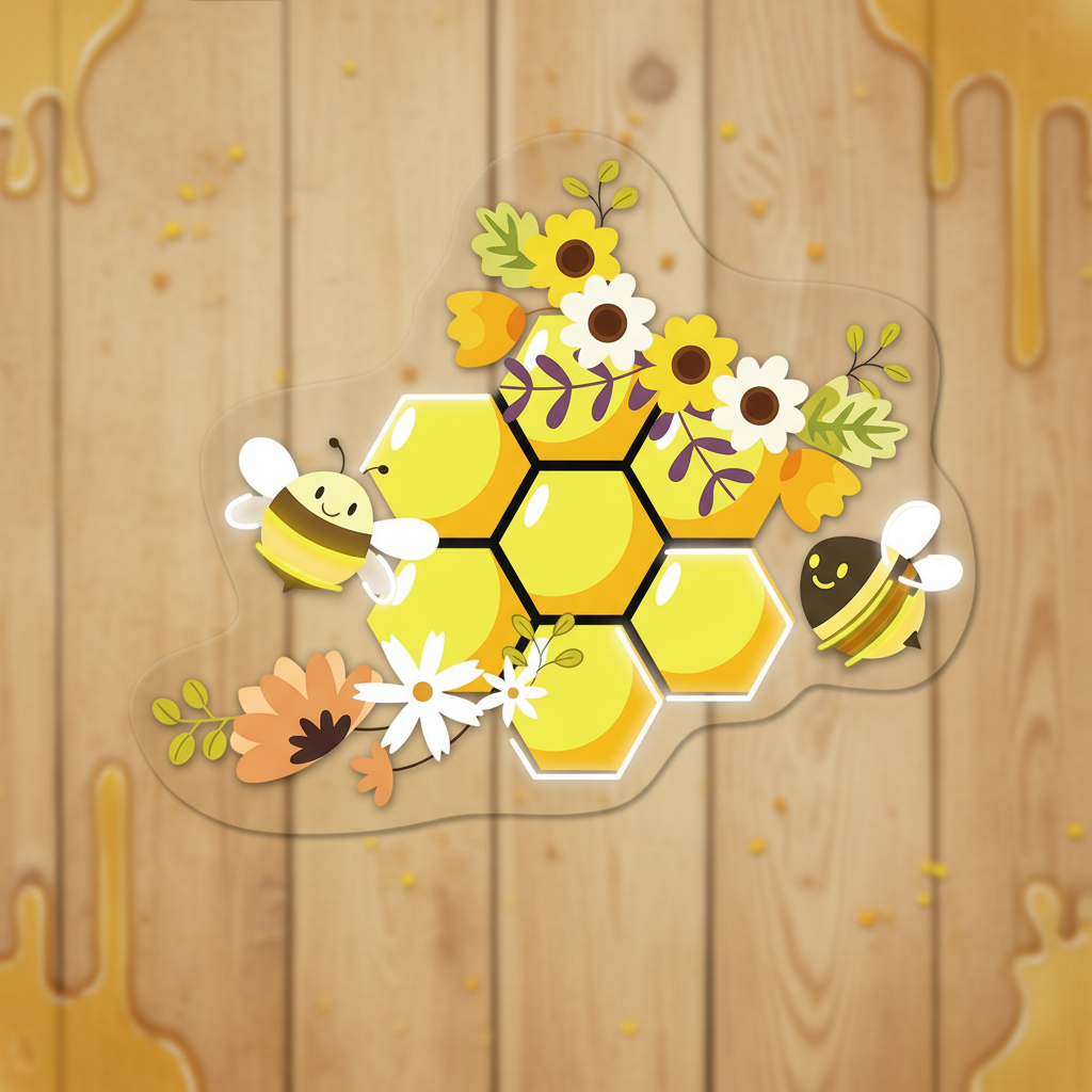 Honeycomb Bee Artwork Neon Sign Shop Wall Decor Sign
