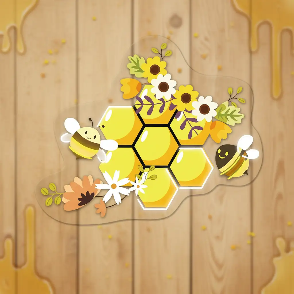 Honeycomb Bee Artwork Neon Sign Shop Wall Decor Sign